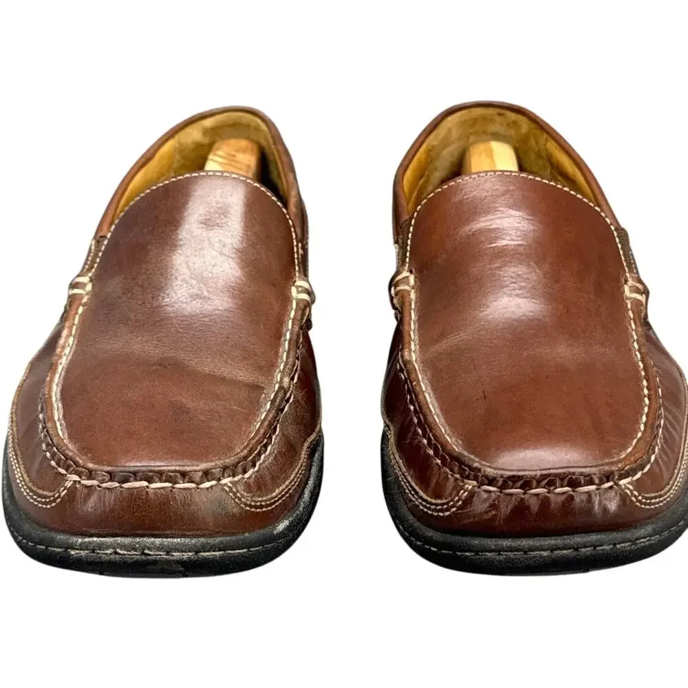 Johnston & Murphy Fowler Venetian Brown Sheepskin Leather Slip On Loafer Men 12M